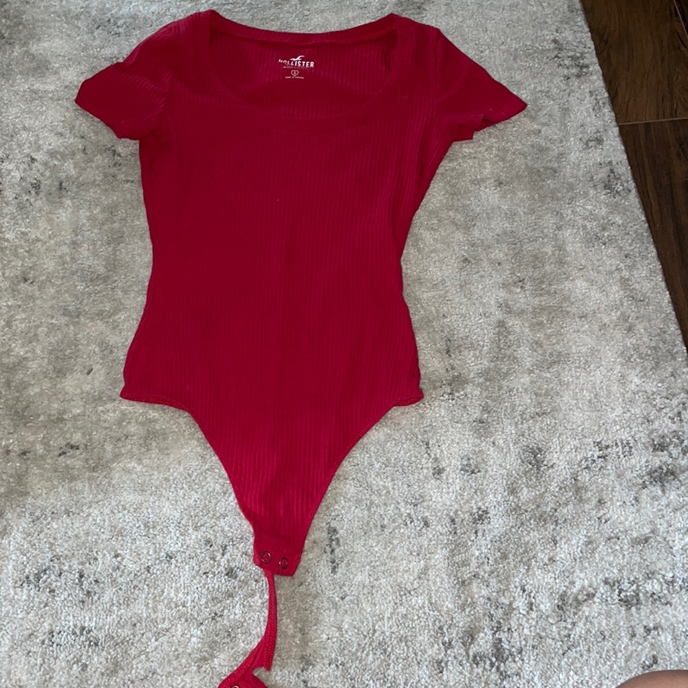 Red Hollister bodysuit